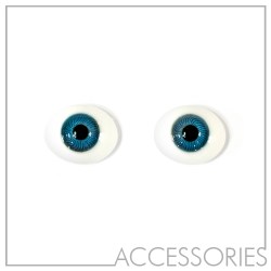 18mm Blue Glass Eyes(Oval)