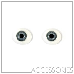 18mm Gray Glass Eyes(Oval)