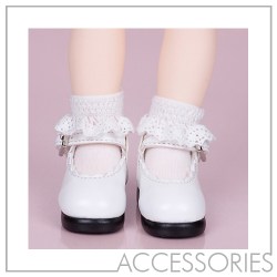 LS-03 FLOWER SHOES (White) for LittleFee
