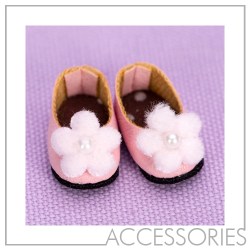 PS-10 FLOWER SHOES (Pink-White) for pukipuki